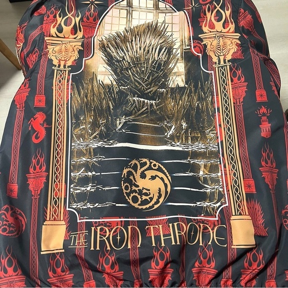 Members Only HBO Game of Thrones House of the Dragon Hooded Windbreaker Lrg NWT - Picture 12 of 15